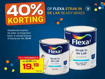 Kluswijs 40% korting op Flexa Strak in de Lak aanbieding