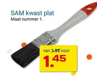 Kluswijs Sam kwast plat aanbieding