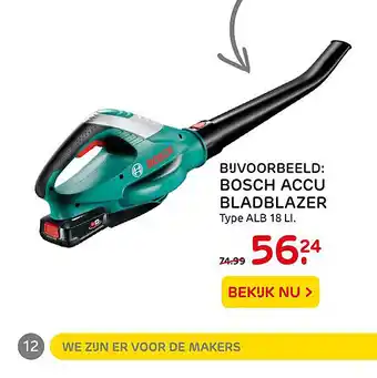 Praxis Bosch accu bladblazer ALB 18 LI aanbieding