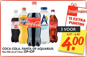 Dekamarkt Coca Cola, Fanta Of Aquarius aanbieding