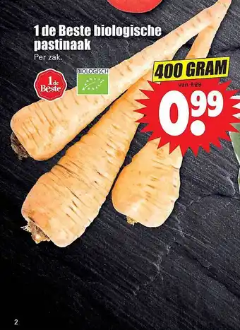 Dirk 1 de beste biologische pastinaak 400 gram aanbieding