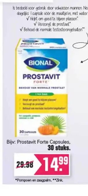 Drogist Bewust Beter Bional prostavit forte capsules aanbieding