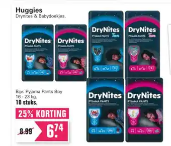 Drogist Bewust Beter Huggies drynites & babydoekjes aanbieding