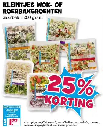 Boon`s Markt Kleintjes wok- of roerbakgroenten 250 gram aanbieding