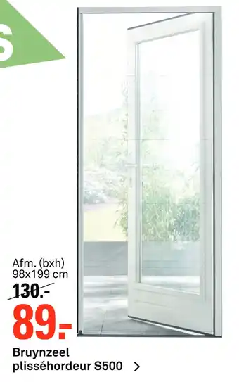 Karwei Bruynzeel plisséhordeur s500 98x199 cm aanbieding