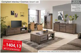 Woonsquare Compleet interieur cosmos desert oak aanbieding