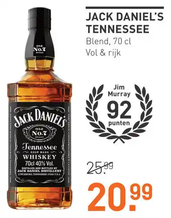 Gall & Gall Jack Daniel's Tennessee Whiskey 700ml aanbieding