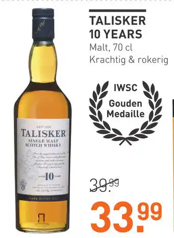 Gall & Gall Talisker 10 years Singleton Malt Scotch Whisky 700ml aanbieding