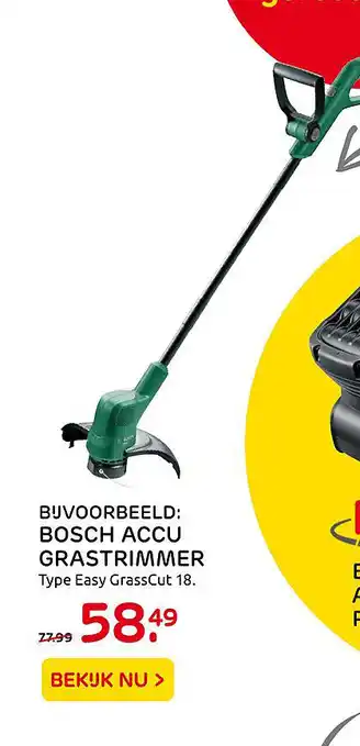 Praxis Bosch accu grastrimmer easy grasscut 18 aanbieding