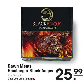 De Kweker Dawn meats hamburger black angus doos 20 x 200 gram aanbieding