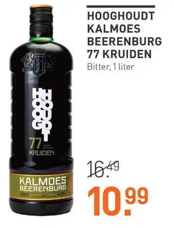 Gall & Gall Hooghoudt Kalmoes beerenburg 77 Kruiden Bitter 1L aanbieding