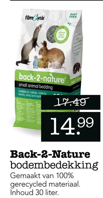 Dierspecialist Back-2-Nature bodembedekking Gemaakt van 100% gerecycled material. Inhoud 30 liter aanbieding