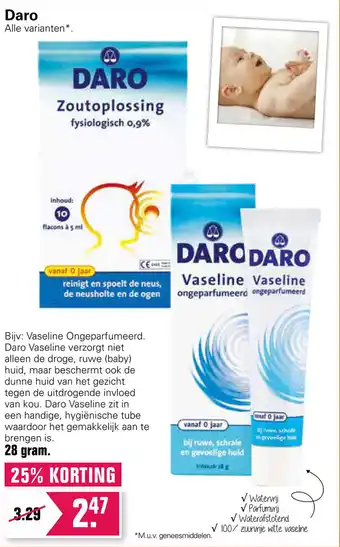 De Online Drogist Daro Alle Varianteen aanbieding