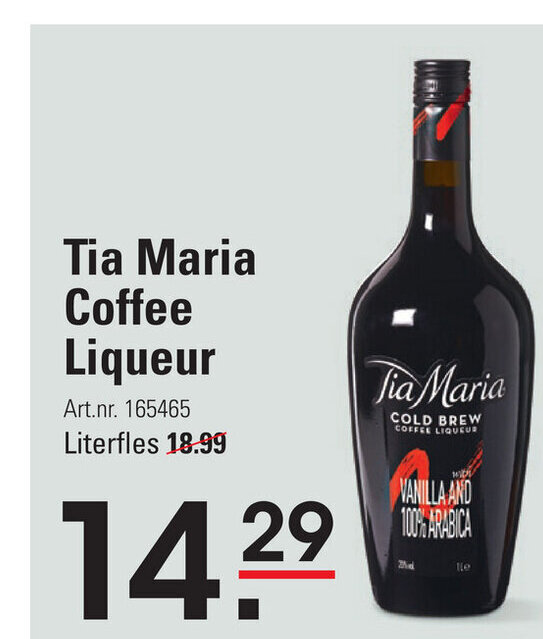 Tia maria coffee liqueur aanbieding bij De Kweker