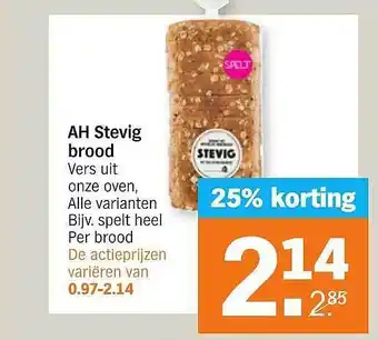 Albert Heijn Ah stevig brood aanbieding