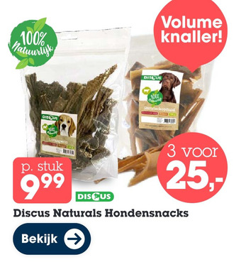 Discus Discus naturals hondensnacks aanbieding