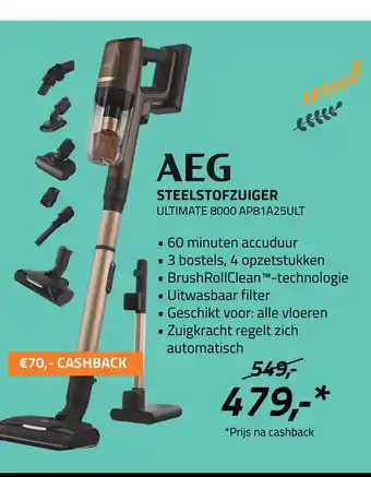 Obbink Aeg Steelstofzuiger Ultimate 80000 AP81A25ULT aanbieding