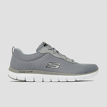 Skechers flex advantage 2.0 hardloopschoenen grijs heren aanbieding bij Perry  Sport