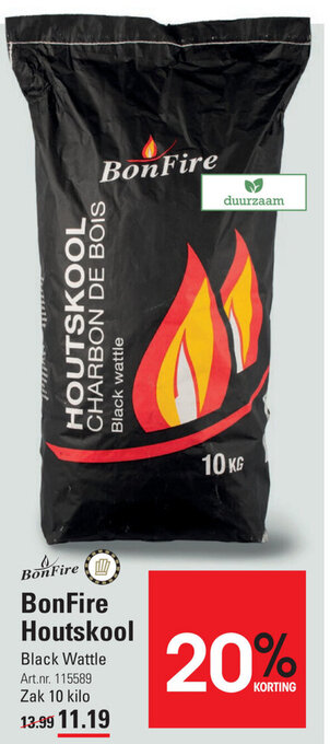 Sligro Bonfire houtskool aanbieding