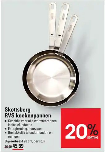 Sligro Skottsberg RVS koekenpannen aanbieding