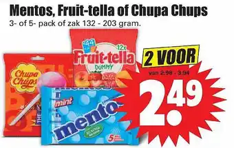 Dirk Mentos, fruit-tella of chupa chups 132-203 aanbieding