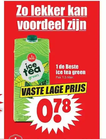 Dirk 1 de beste ice tea green 1,5 liter aanbieding