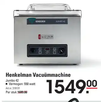 Sligro Henkelman vacuummachine aanbieding