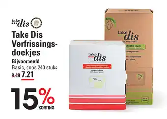 Sligro Take dis verfrissings-doekjes 240 stuks aanbieding