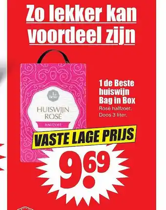 Dirk 1 de beste huiswijn bag in box 3 liter aanbieding