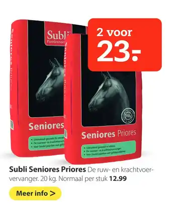 Boerenbond Subli seniores priores aanbieding