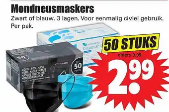 Dirk Mondneusmaskers aanbieding