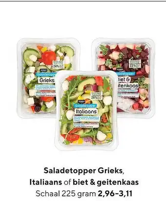 Jumbo Saladetoppe Grieks, Italiaans Of Biet & Geitenkaas 225g aanbieding