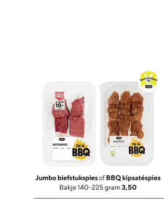 Jumbo Jumbo Biefstukspies Of BBQ Kipsatéspies aanbieding