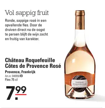 Sligro Chateau roquefeuille cotes de provence rose 75cl aanbieding