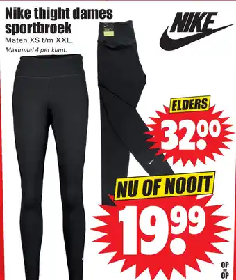 Dirk Nike thight dames sportbroek aanbieding