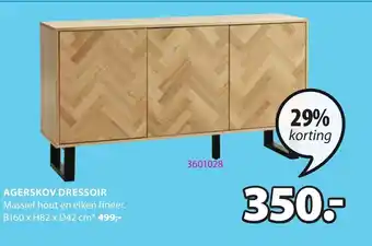 Jysk Agerskov Dressoir B160 x H82 x D42 cm aanbieding