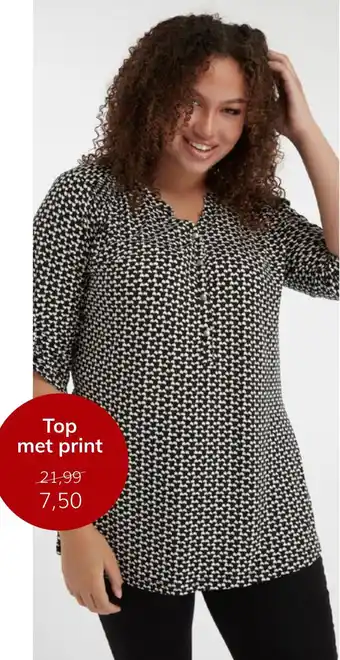 MS Mode Top met print aanbieding