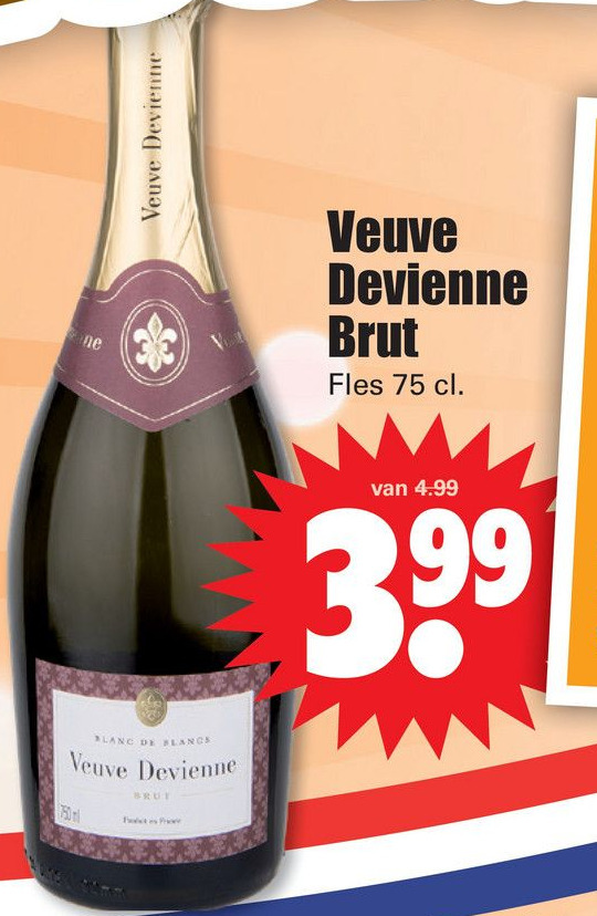 Veuve Devienne Brut aanbieding bij Dirk