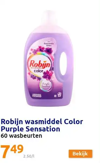 Action Robijn wasmiddel Color Purple Sensation aanbieding