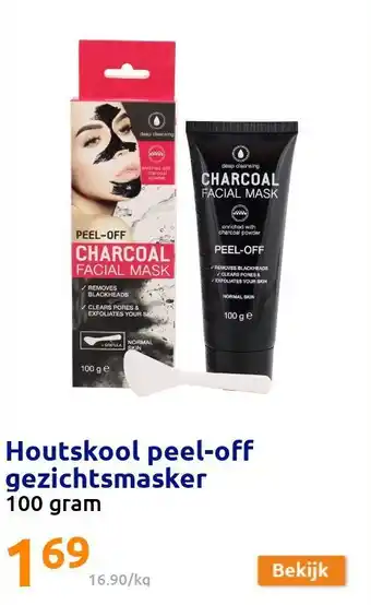 Action Houtskool peel-off gezichtsmasker aanbieding