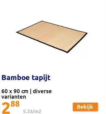 Action Bamboe tapijt aanbieding