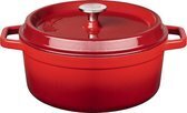 Bol.com Sola - Braadpan - Gietijzer - Ø 28 cm - Oranje/Rood - Gietijzer - Extra zware bodem aanbieding