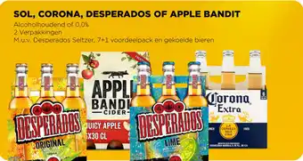 Jumbo Sol, Corona, Desperados Of Apple Bandit aanbieding