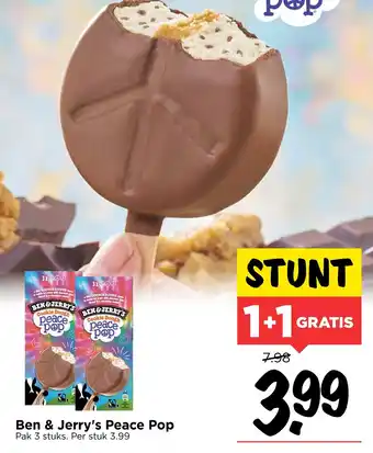 Vomar Voordeelmarkt Ben & jerry's peace pop aanbieding