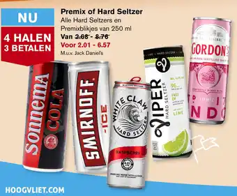 Hoogvliet Premix of Hard Seltzer aanbieding