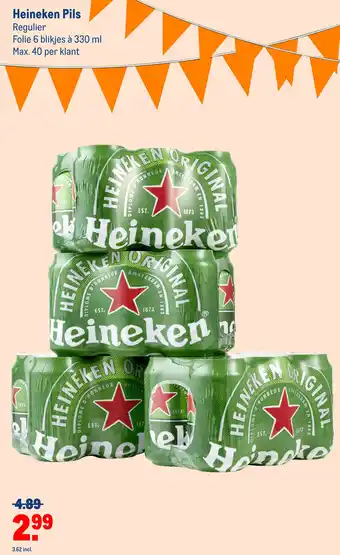 Makro Heineken pils 330ml aanbieding