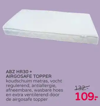 Prenatal Abz hr30 + airgosafe topper aanbieding