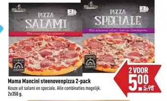 ALDI Mama mancini steenovenpizza 2-pack 2 x 350g aanbieding