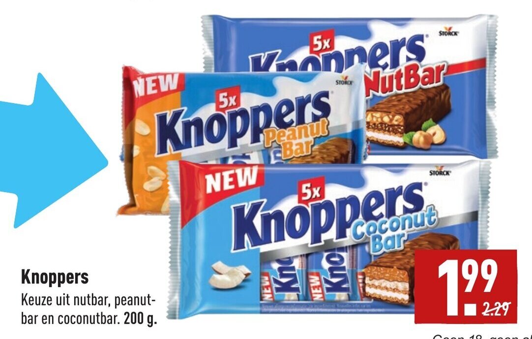 Knoppers 200g aanbieding bij ALDI
