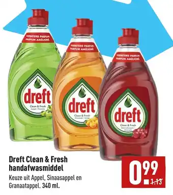 ALDI Dreft clean & fresh handafwasmiddel 340ml aanbieding